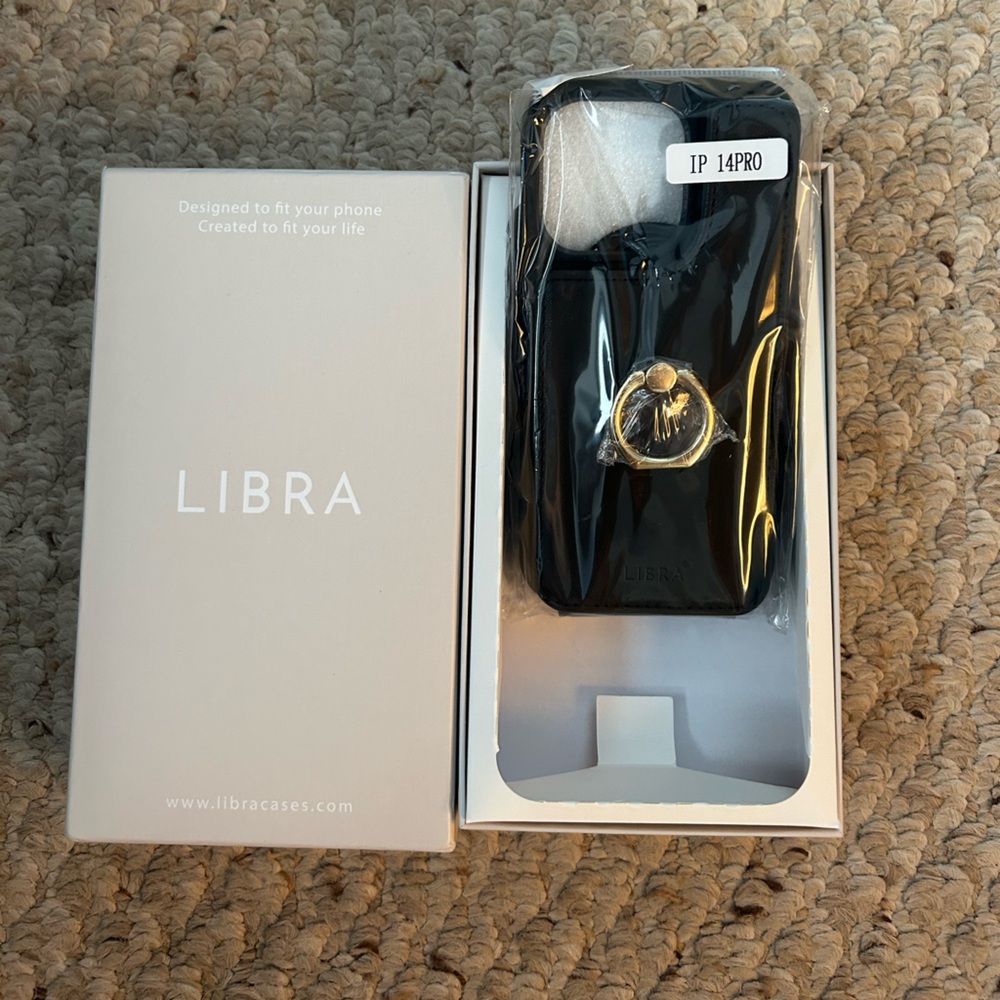 Black Glossy Phone Case with Gold Emblem